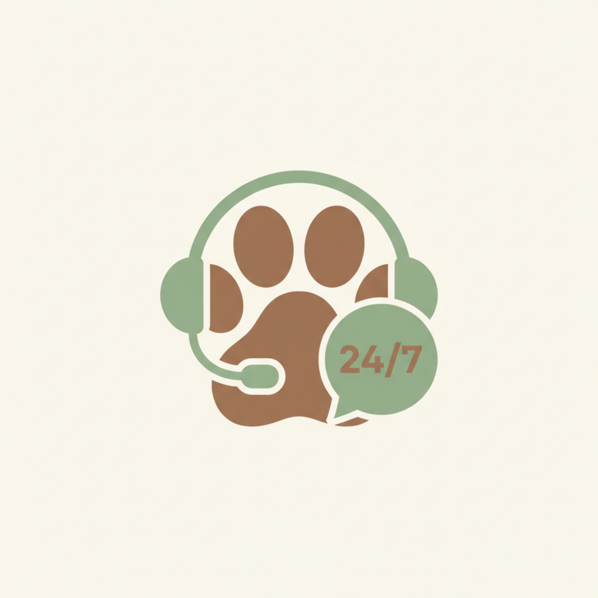 24/7 Support - Paw Icon